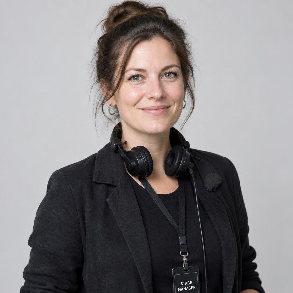 Portrait d'une femme cheffe de plateau souriante en tenue professionnelle